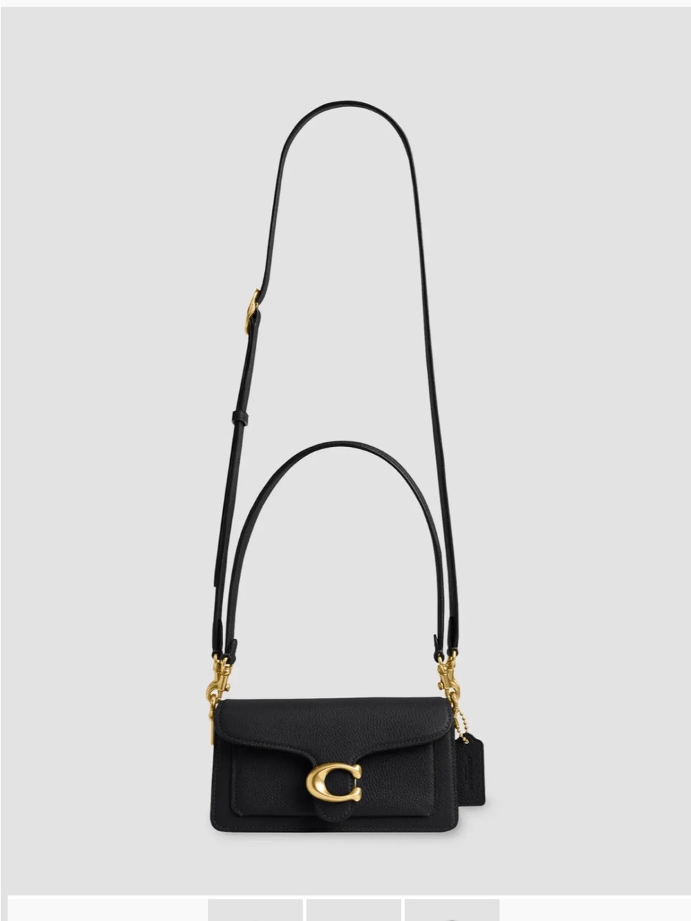 Coach Tabby 20 Pebbled Leather Shoulder Bag in Black - Picture 11 of 11